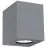 Nordlux Canto Kubi 2 Applique Murale Aluminium Gris Up & Down - 10.6W 500lm - 830 Blanc Chaud | IP44