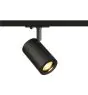 SLV Spot Sur Rail Enola B Rail Monophasé Aluminium Noir | Convient pour 1x GU10 