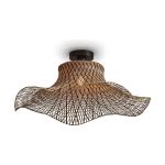 Good&Mojo Plafondlamp Ibiza Bamboe Zwart L | Geschikt voor 1x E27 