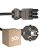 Voordeelpak 50x Noxion GST-Compatibel Voedingskabel - Vrouwlijk + Schuko Europlug - Zwart 1.5m - 3 pole 0.75mm2
