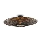 Good&Mojo Plafondlamp Kalimantan Bamboe Zwart L | Geschikt voor 1x E27 