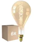 Voordeelpak 6x Calex XXL Splash Goud LED E27 Filament 3W 250lm- 822 Zeer Warm Wit | Dimbaar