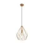Eglo Hanglamp Carlton Staal Koper | IP20 - Geschikt voor 1x E27 
